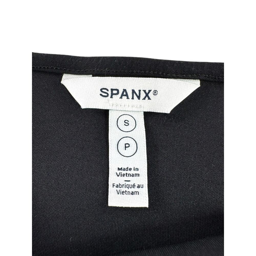 Spanx AirEssentials Boat Neck Long Sleeve Shirt S Black Spacer Fabric Relaxed - Picture 6 of 8